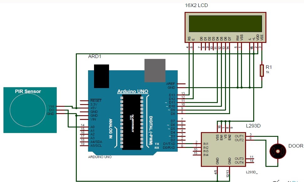 Circuit Diagram of Automatic Door Opener