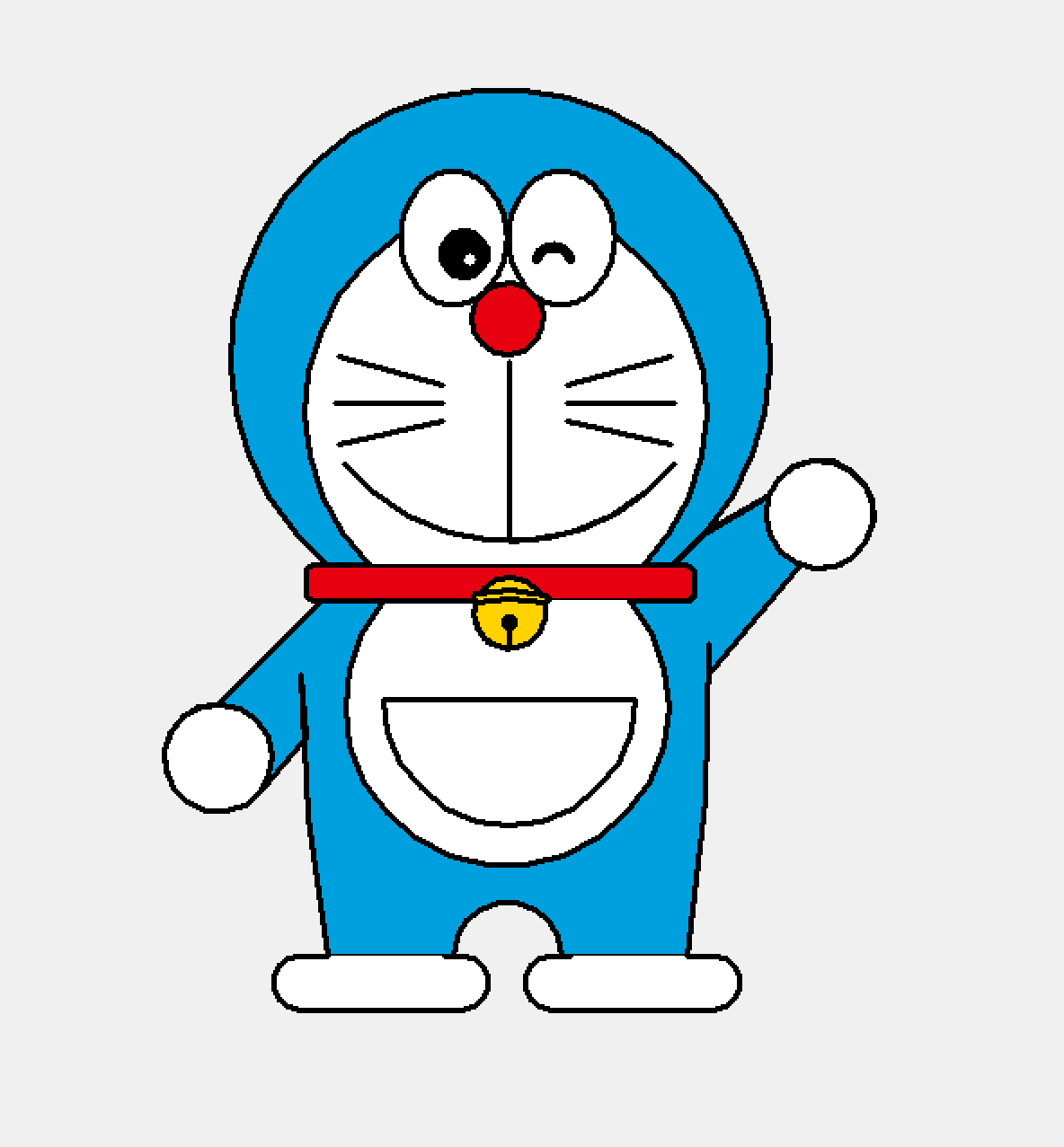 Doraemon using Python’s Turtle