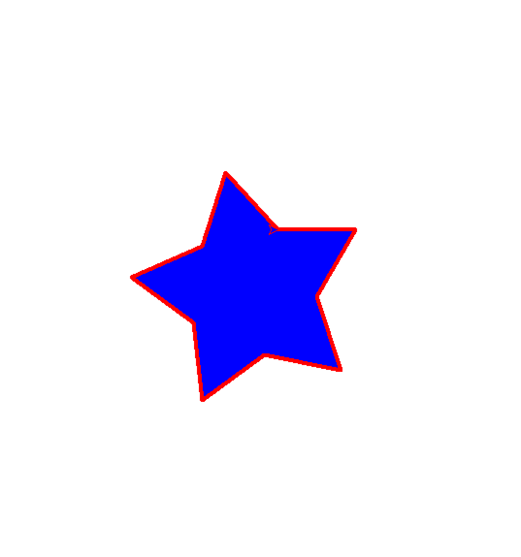Color-filled star using Python’s Turtle