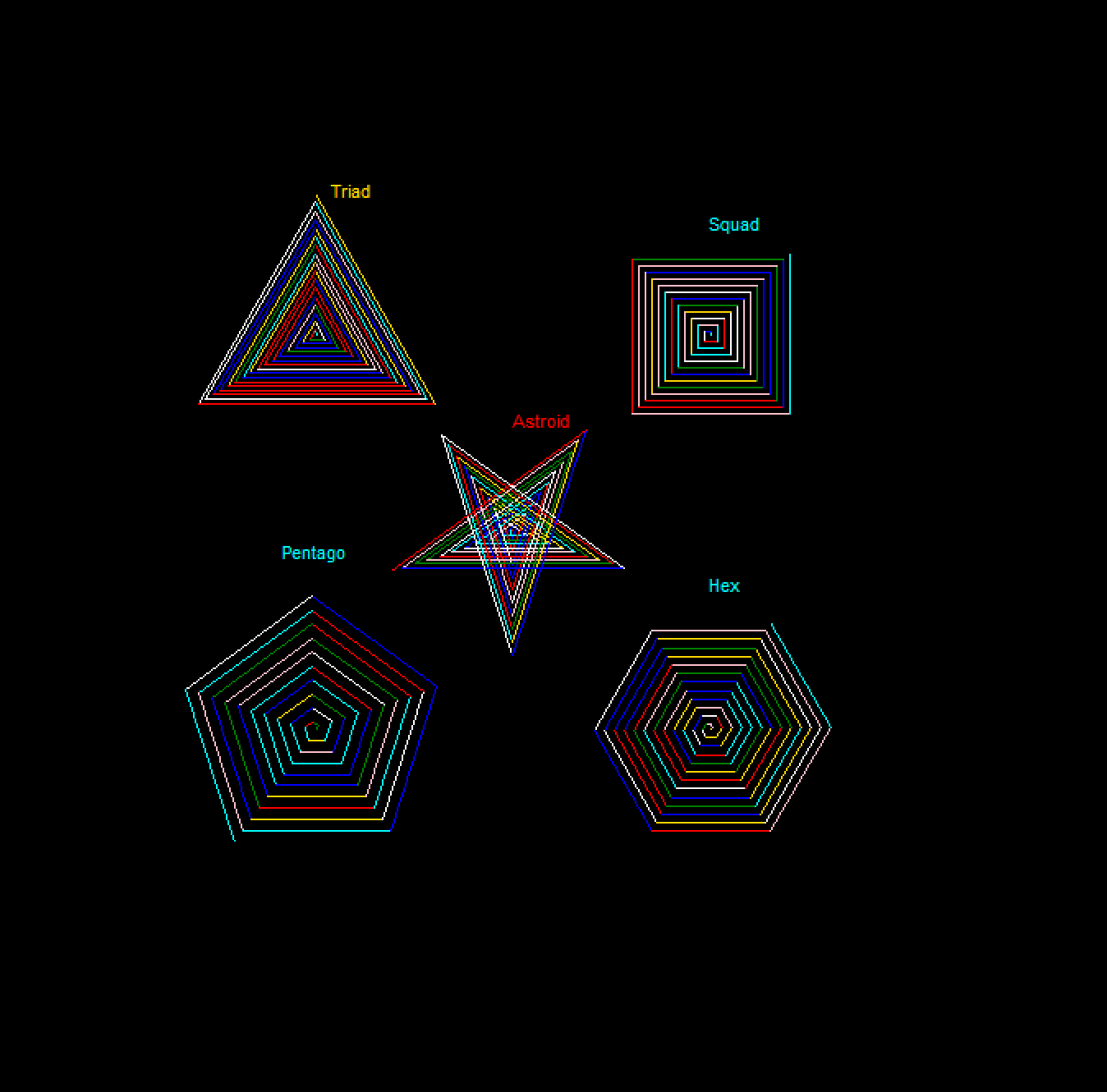 Five_Shapes (polygons and a star-sort of)
